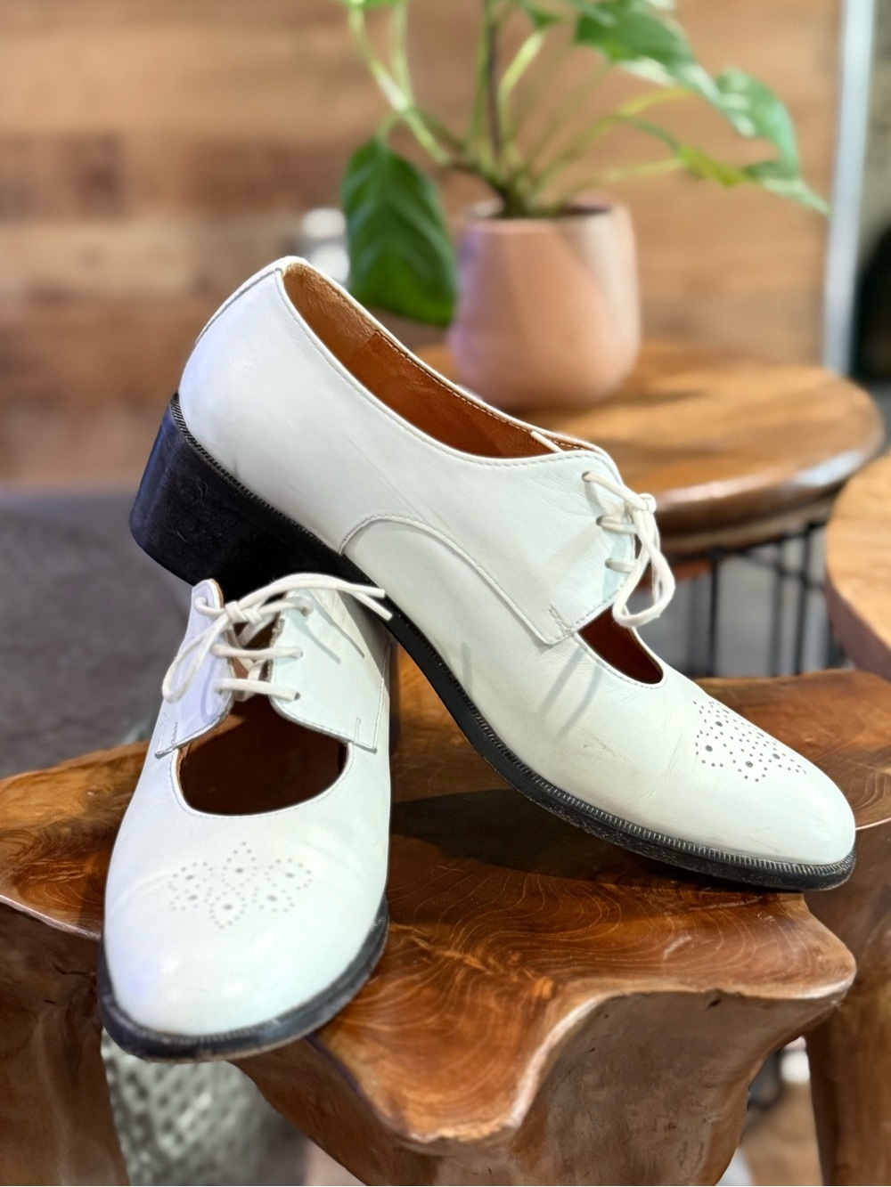 Vintage Espace By Robert Clergerie Lace Up Baby Doll Leather Shoes Sz 6 Rare